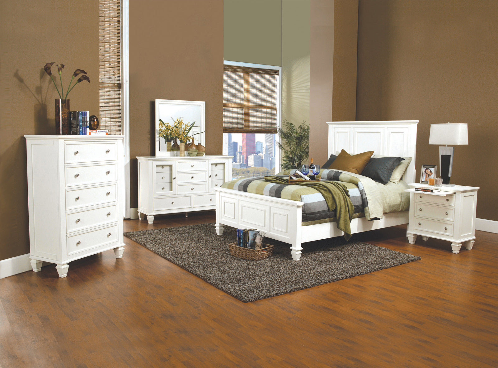 Sandy Beach 11 Drawer Rectangular Dresser White