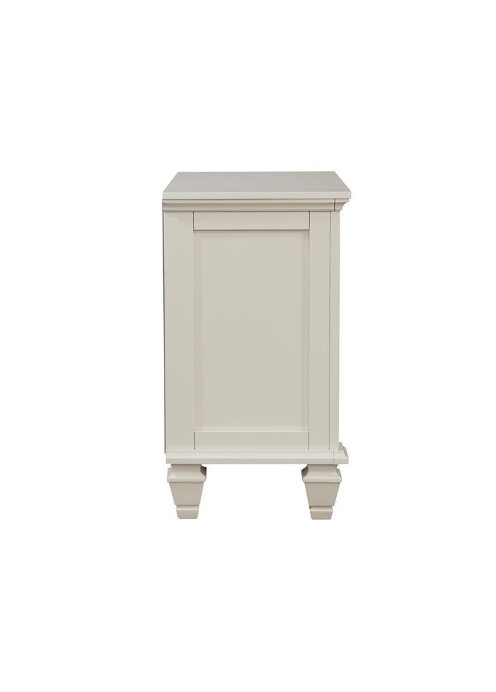 Sandy Beach 3 Drawer Nightstand White