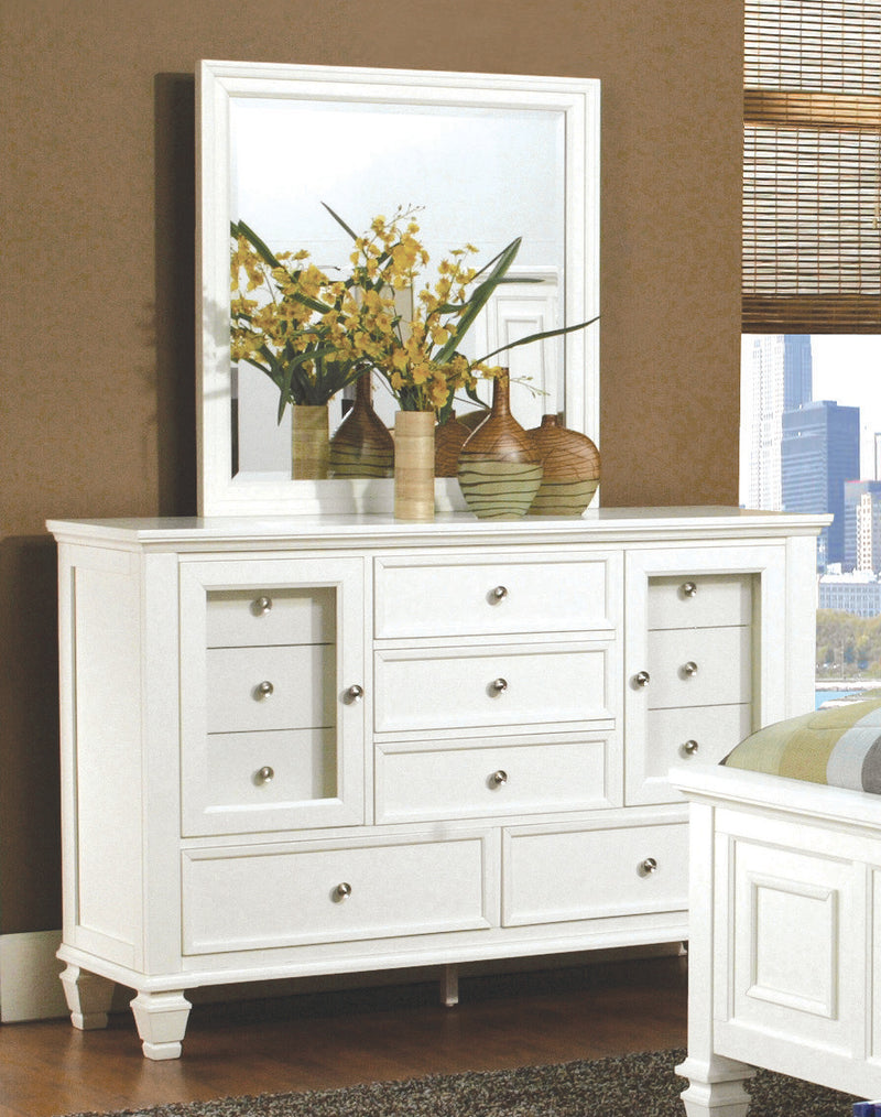 Sandy Beach 5 Drawer Rectangular Chest White