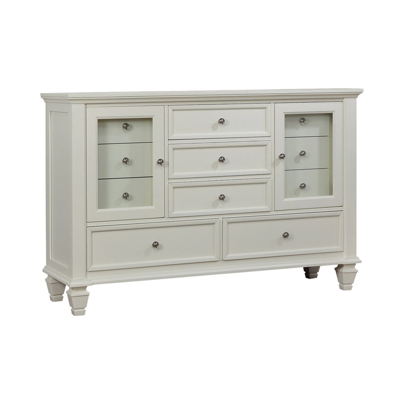 Sandy Beach 5 Drawer Rectangular Chest White