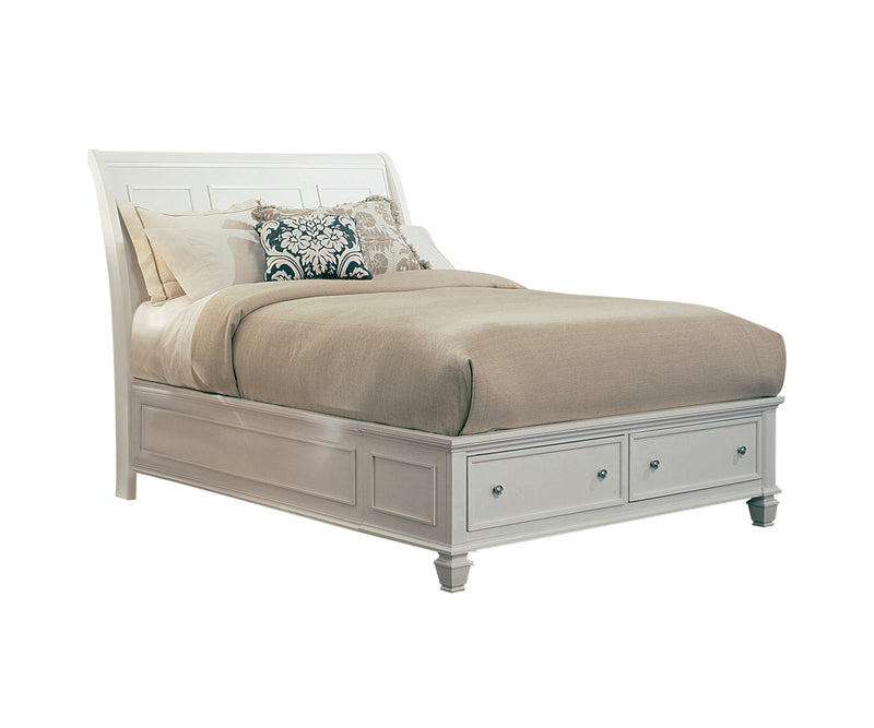 Sandy Beach Queen Storage Sleigh Bed Black