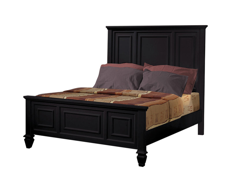 Sandy Beach Queen Storage Sleigh Bed Black