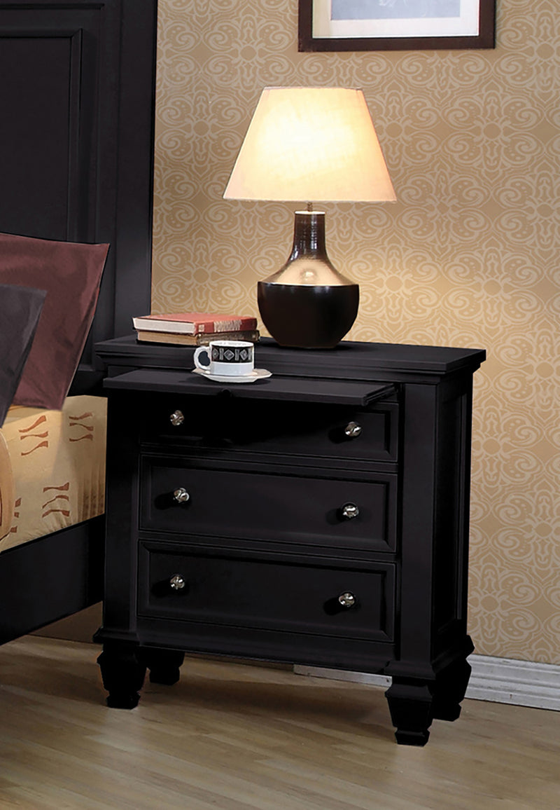 Sandy Beach Vertical Dresser Mirror Black