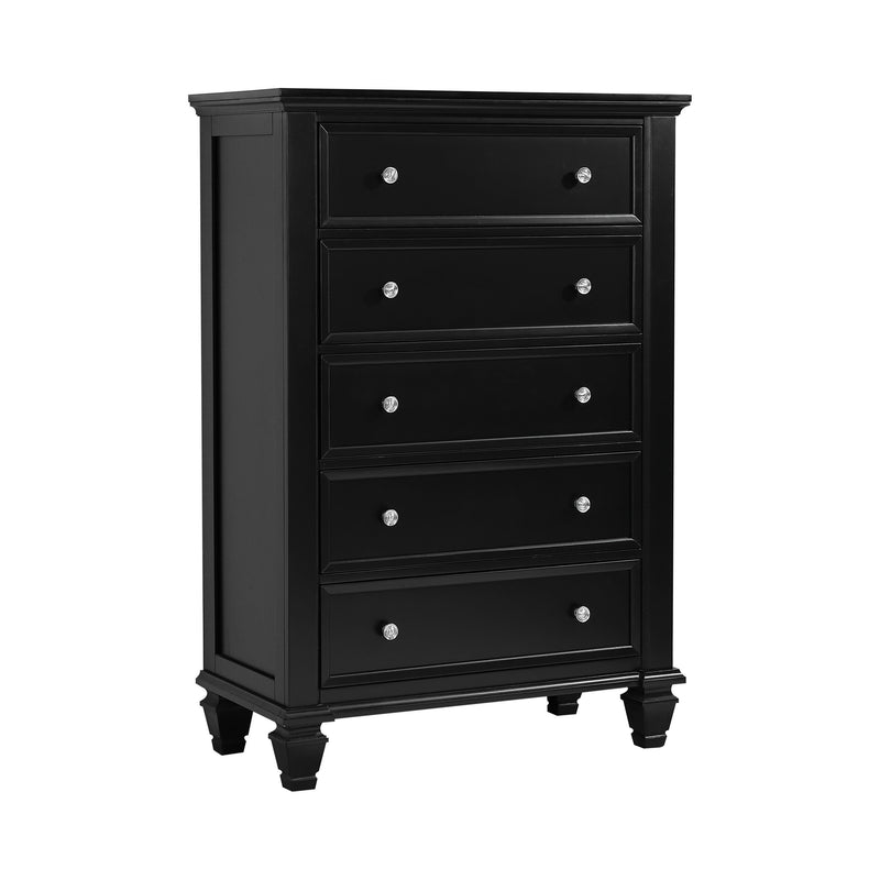 Sandy Beach Vertical Dresser Mirror Black