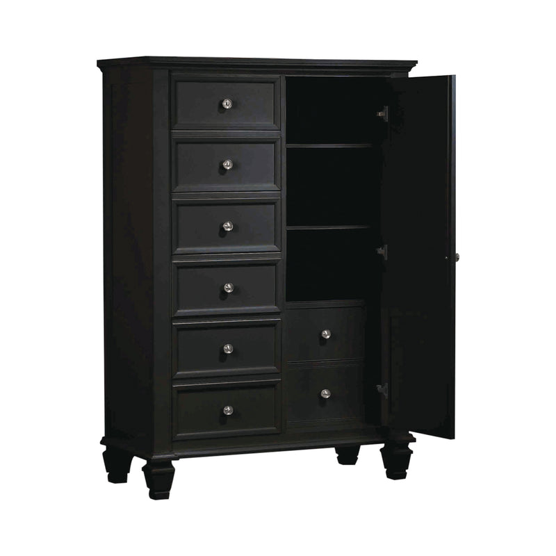 Sandy Beach Vertical Dresser Mirror Black