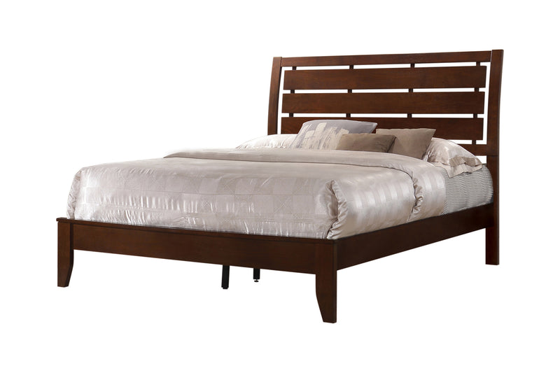 Serenity Queen Panel Bed Rich Merlot