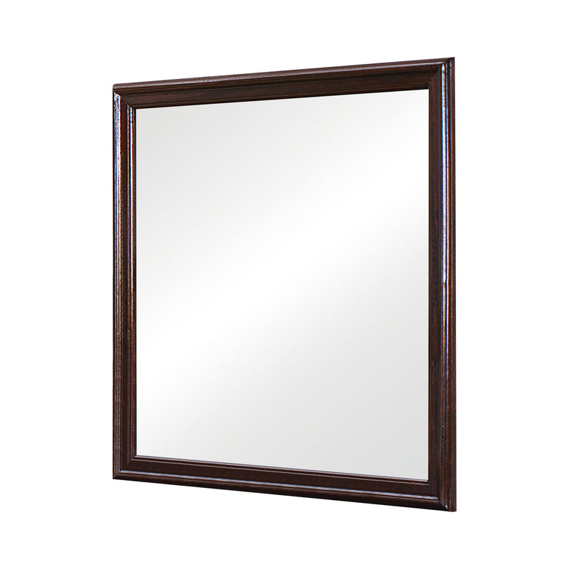 Louis Philippe Beveled Edge Square Mirror White