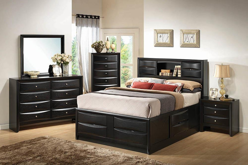 Briana King Platform Storage Bed Black