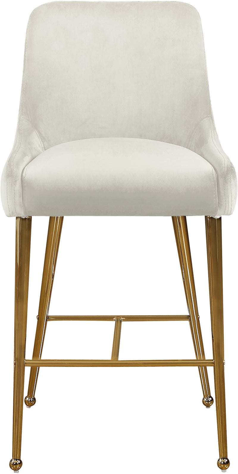 Owen Cream Velvet Counter Stool