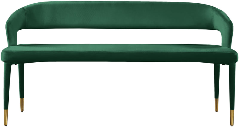 Destiny Green Velvet Bench