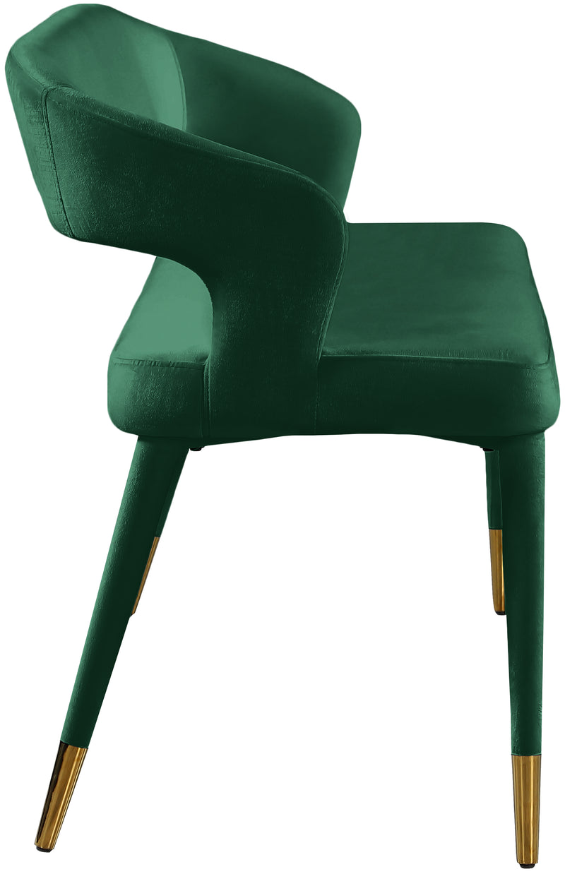 Destiny Green Velvet Bench