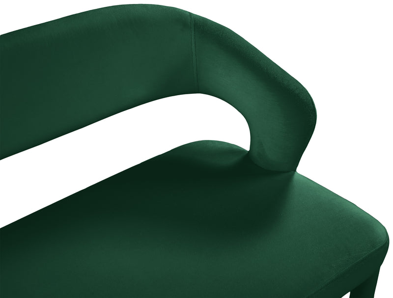 Destiny Green Velvet Bench