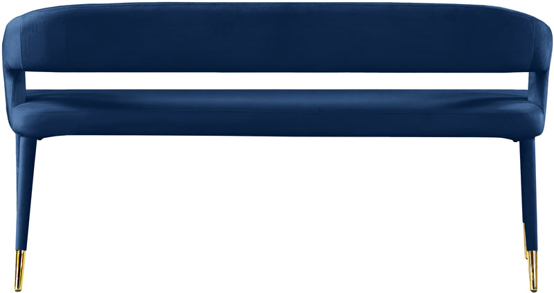 Destiny Blue Velvet Bench