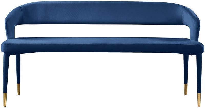 Destiny Blue Velvet Bench