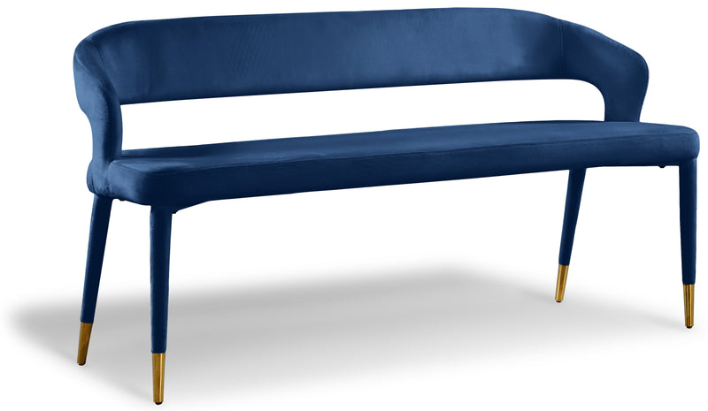 Destiny Blue Velvet Bench