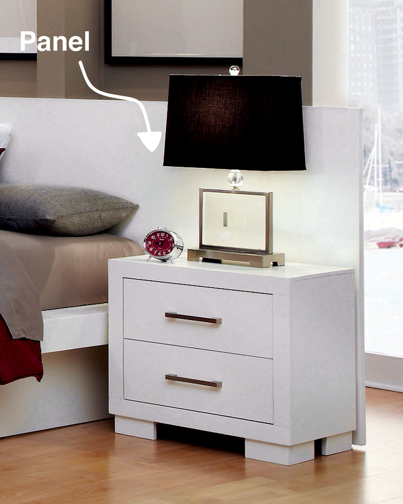 Jessica 2 Drawer Nightstand White