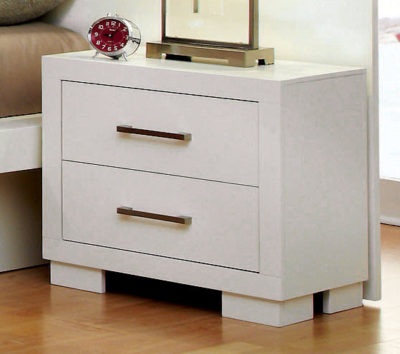 Jessica 2 Drawer Nightstand White