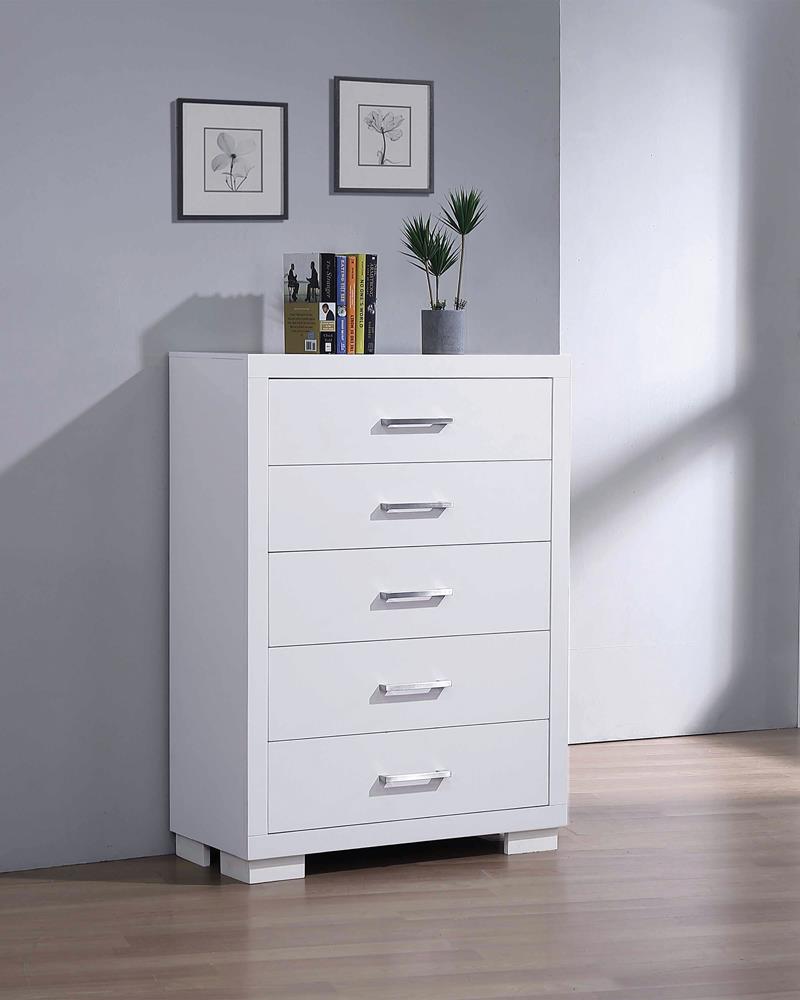 Jessica 5 Drawer Chest White