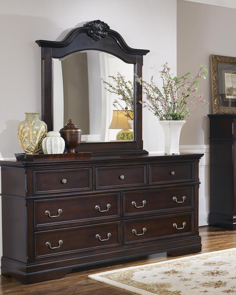 Cambridge 7 Drawer Rectangular Dresser Cappuccino