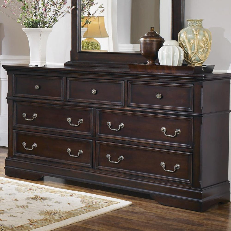 Cambridge 7 Drawer Rectangular Dresser Cappuccino