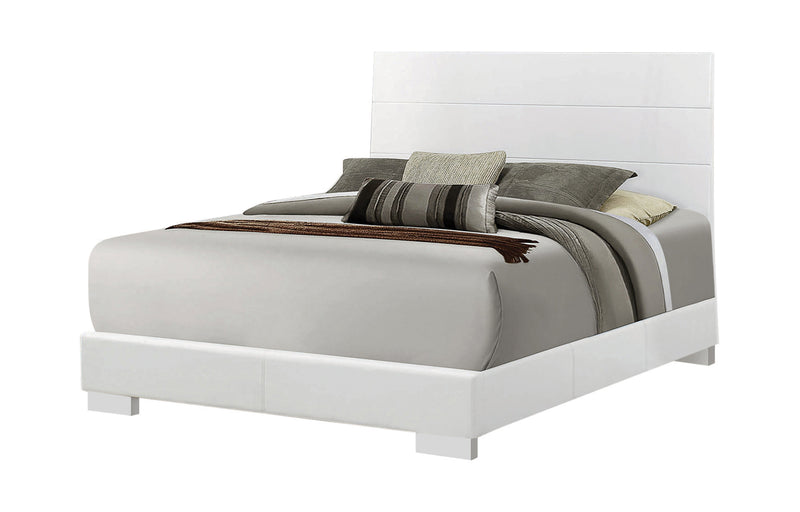 Felicity King Panel Bed Glossy White