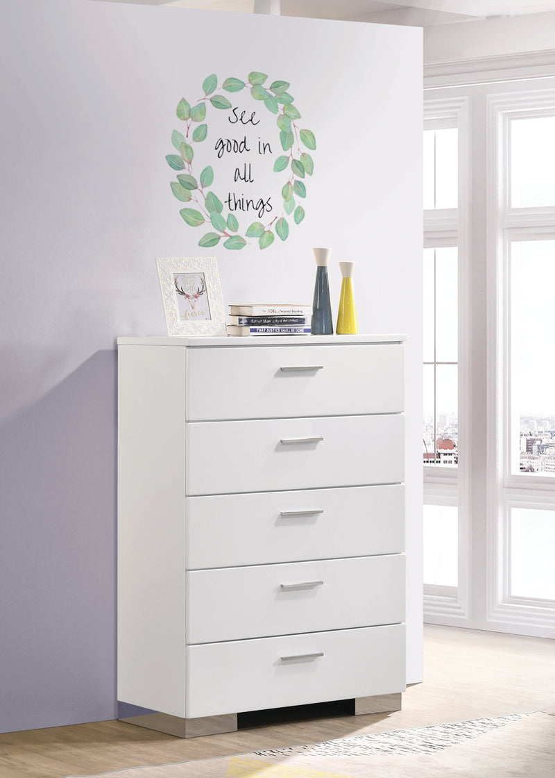 Felicity Rectangle Dresser Mirror Glossy White