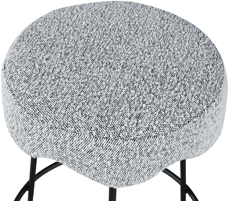 Fleur Grey Boucle Fabric Counter Stool