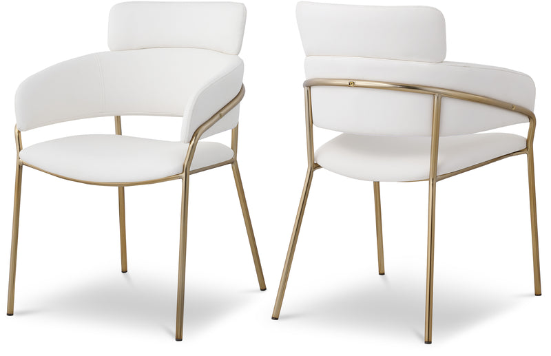 Yara Cream Faux Leather Dining Chair