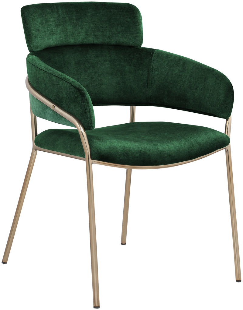 Yara Green Velvet Dining Chair