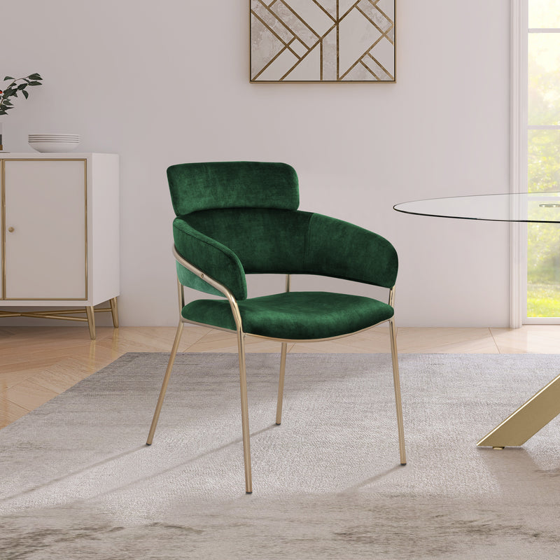 Yara Green Velvet Dining Chair