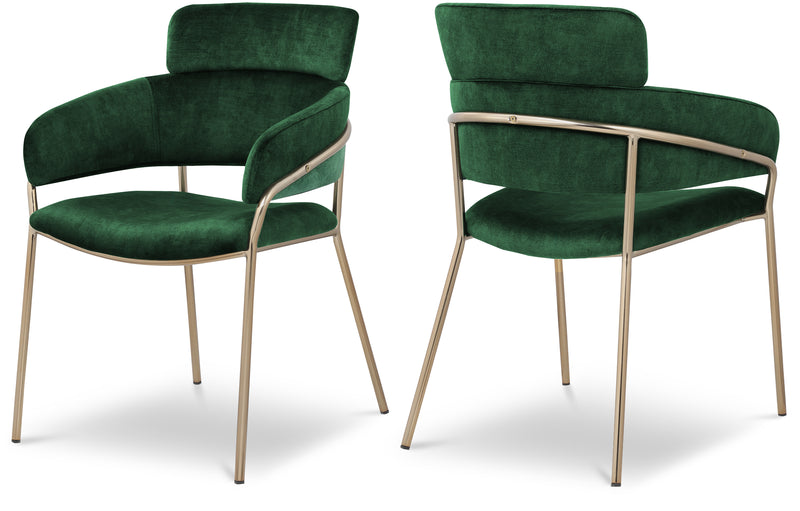 Yara Green Velvet Dining Chair