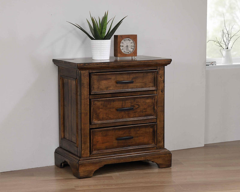 Elk Grove 3 Drawer Nightstand Vintage Bourbon