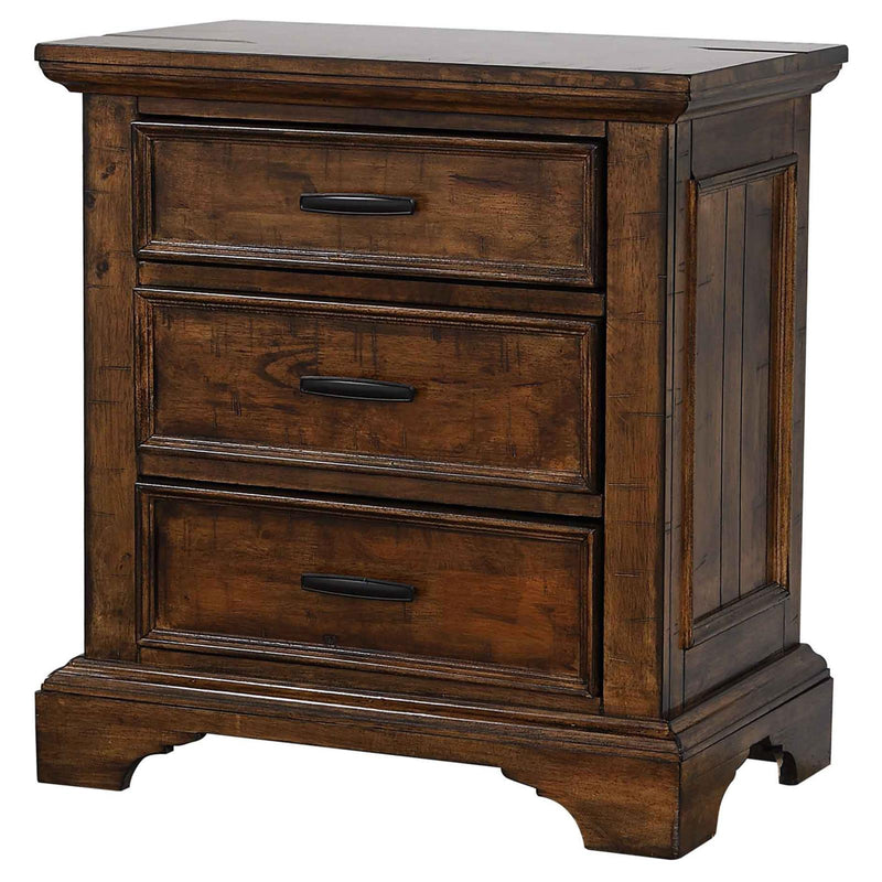 Elk Grove 3 Drawer Nightstand Vintage Bourbon