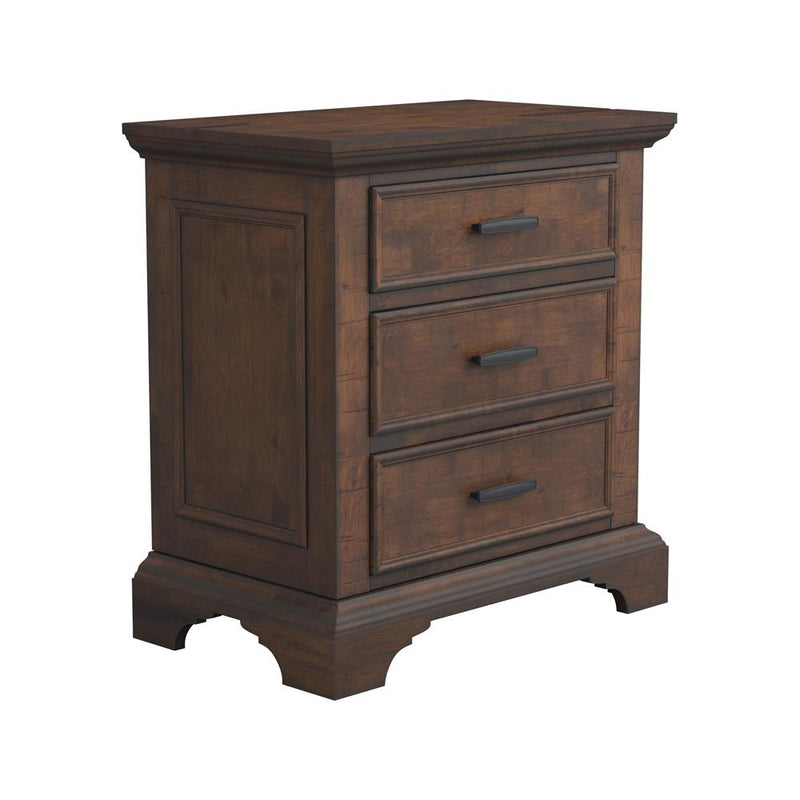 Elk Grove 3 Drawer Nightstand Vintage Bourbon