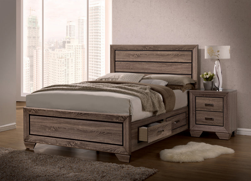 Kauffman King Panel Bed Dark Cocoa