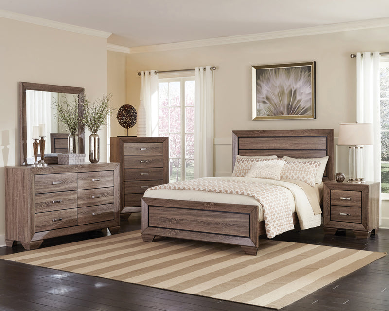 Kauffman King Storage Bed Washed Taupe