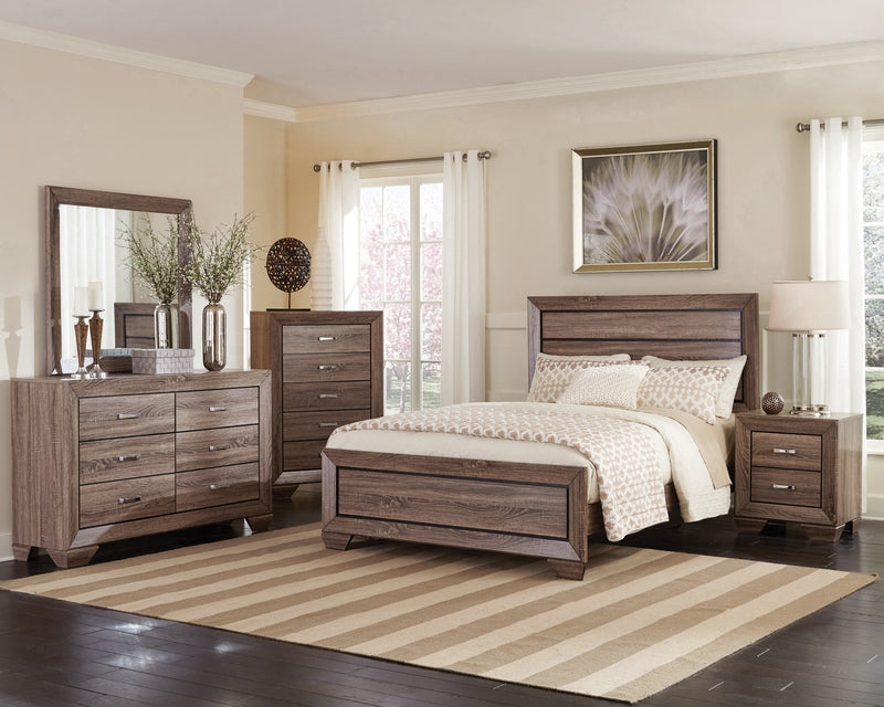 Kauffman King Panel Bed Washed Taupe