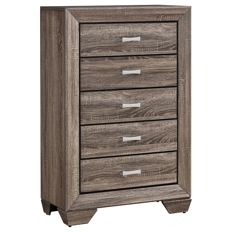 Kauffman 5 Drawer Chest Washed Taupe