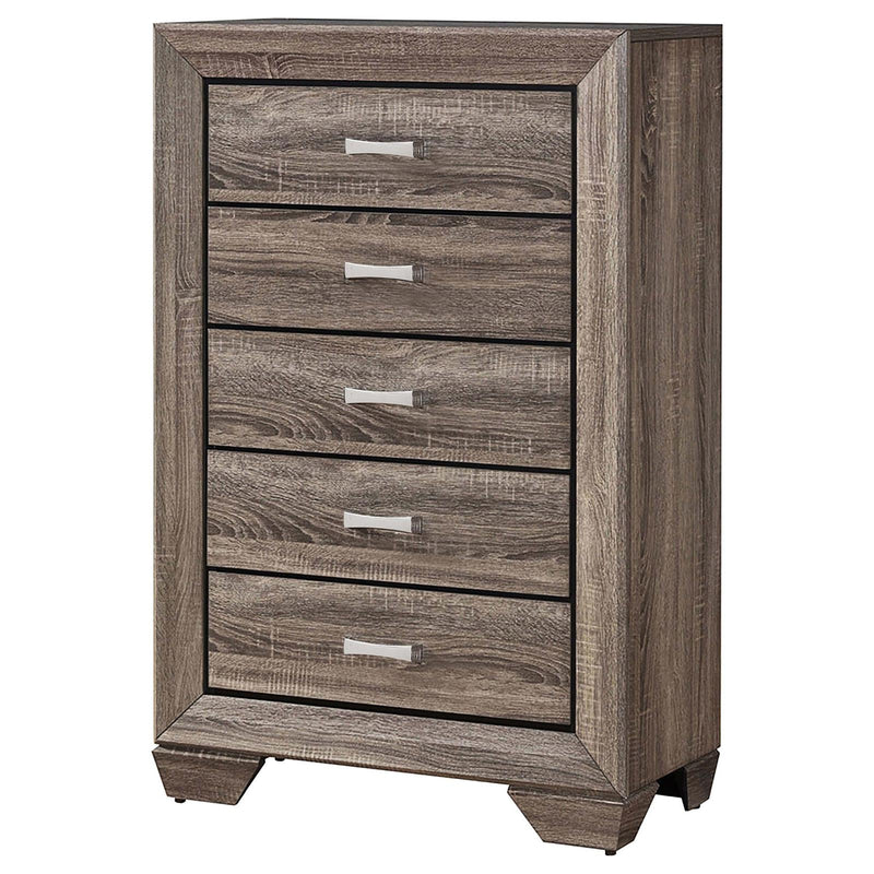 Kauffman 5 Drawer Chest Washed Taupe