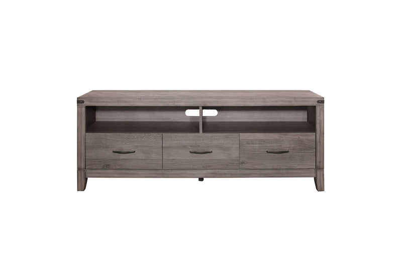 Woodrow Dark Modern Contemporary Traditional Metal Weathered Wood Storage Tv Console