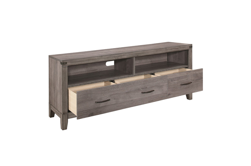 Woodrow Dark Modern Contemporary Traditional Metal Weathered Wood Storage Tv Console