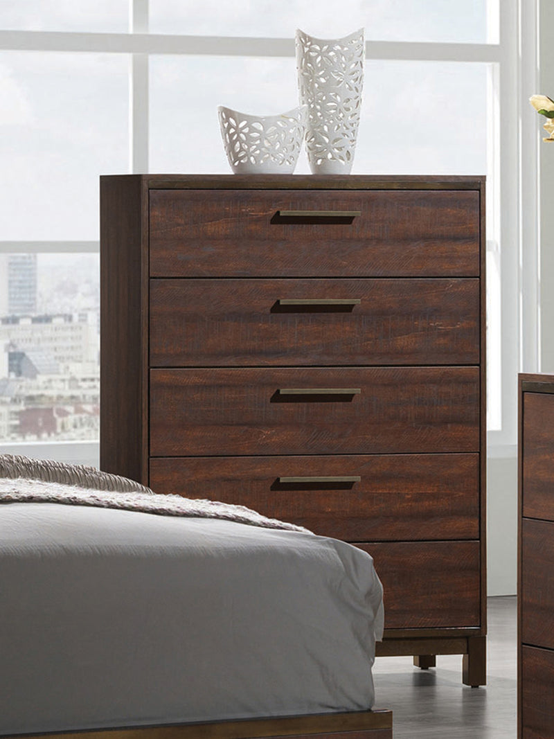 Edmonton King Panel Bed Rustic Tobacco