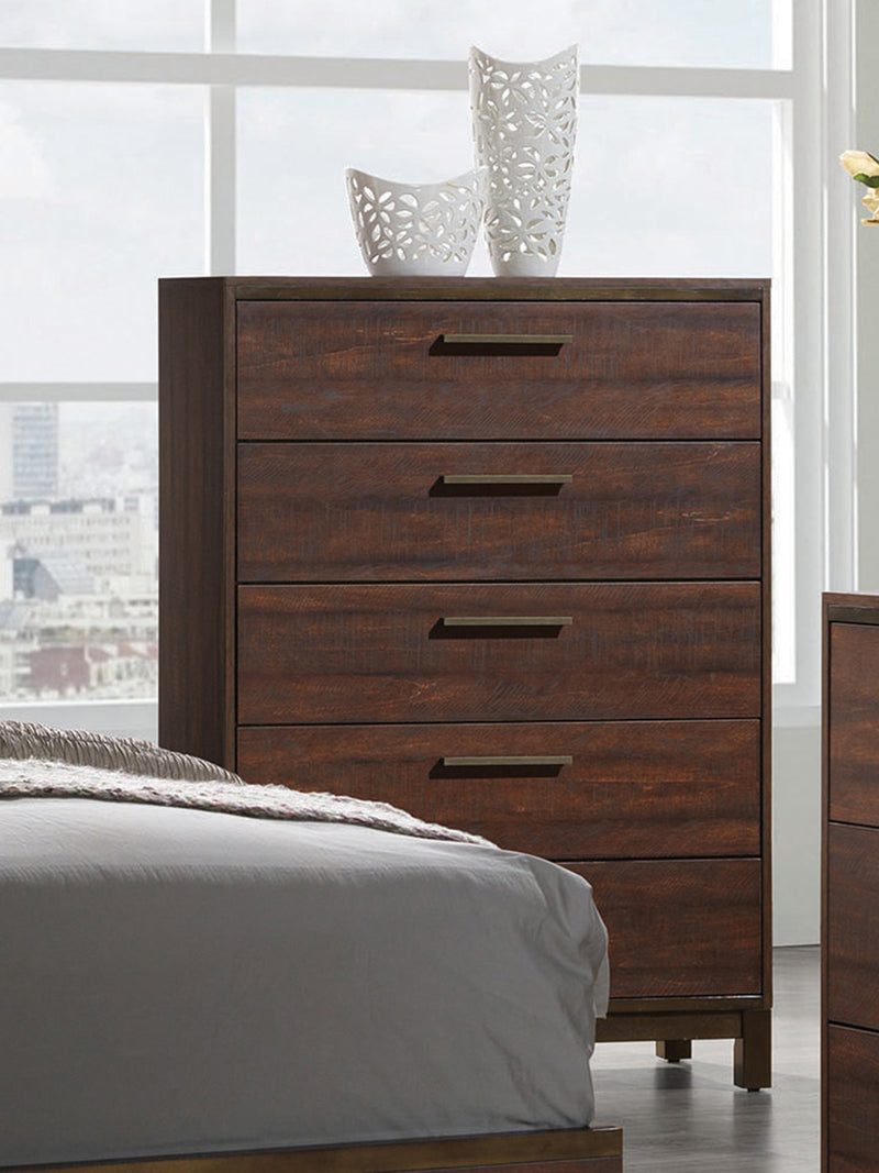 Edmonton Queen Panel Bed Rustic Tobacco