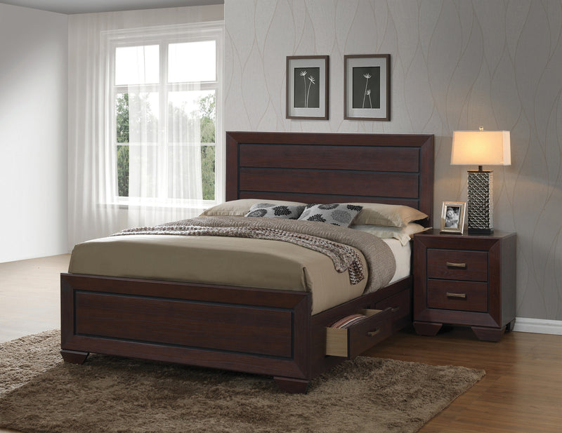 Kauffman King Panel Bed Dark Cocoa