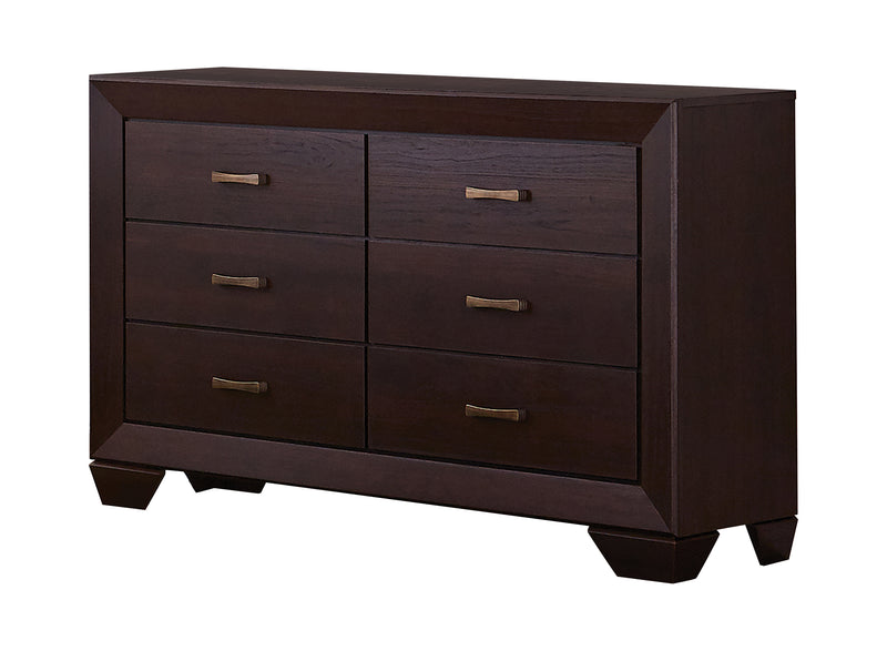 Kauffman King Panel Bed Dark Cocoa