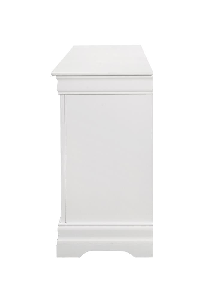 Louis Philippe 6 Drawer Dresser White