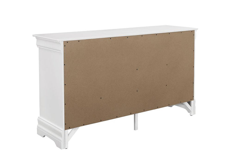 Louis Philippe 6 Drawer Dresser White