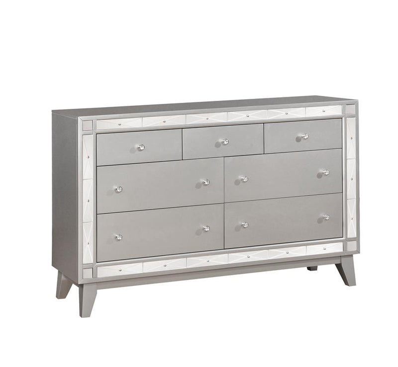 Leighton 7 Drawer Dresser Metallic Mercury