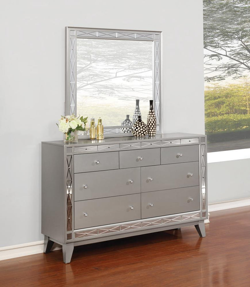 Leighton 7 Drawer Dresser Metallic Mercury