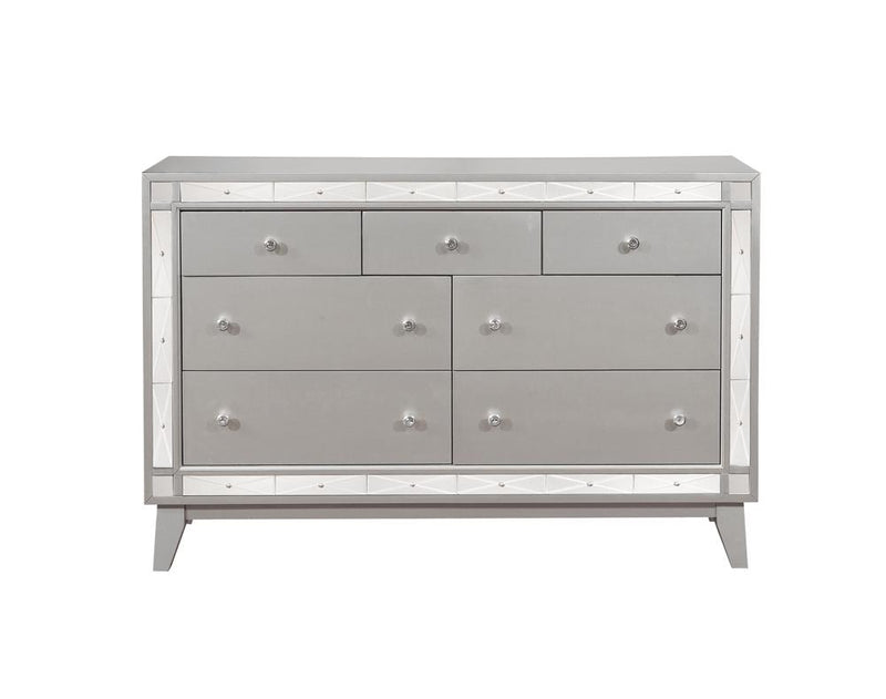 Leighton 7 Drawer Dresser Metallic Mercury